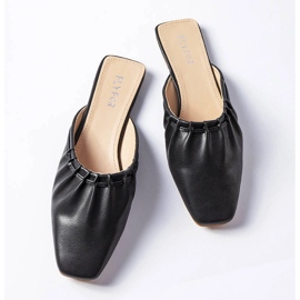 Sandale negre cu volane de la Aasiaat negru 1