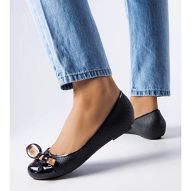 Balerini negri decorati cu o fundita Harlingen negru 1