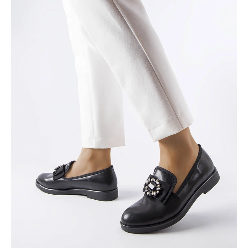 Brogues negri cu aplicația Béland negru 1