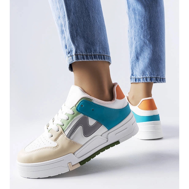 Pantofi cu platformă bej și albastru de la Harter 1