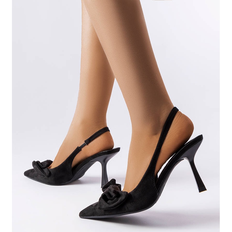 Ace negre cu fundita de la Olengo negru 1