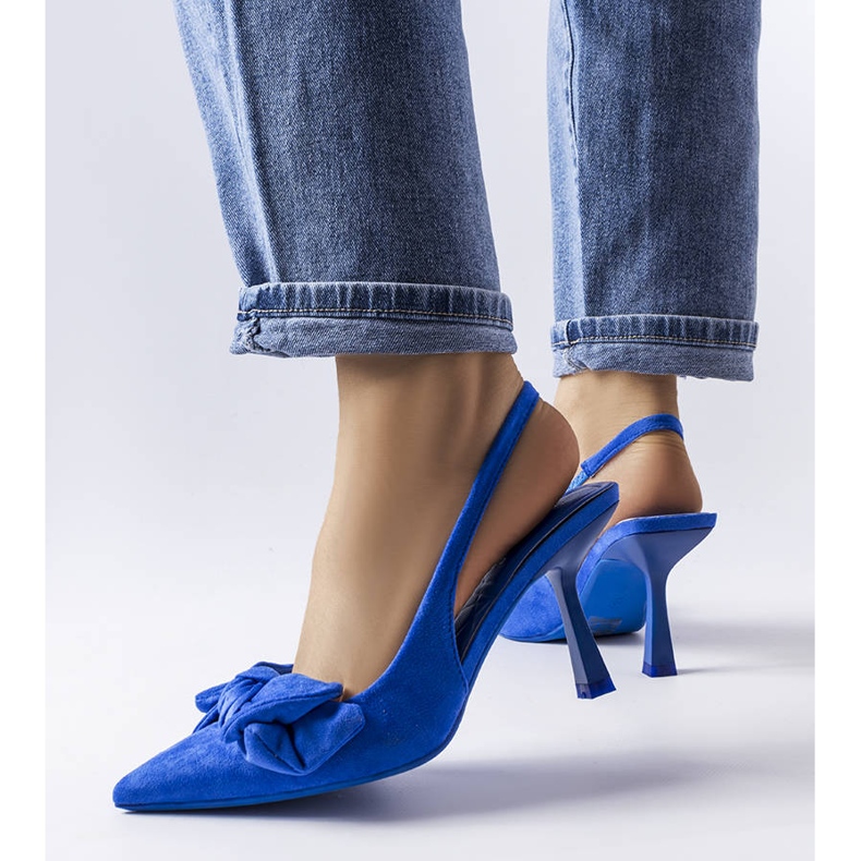 Ace albastre cu fundita de la Olengo albastru 1