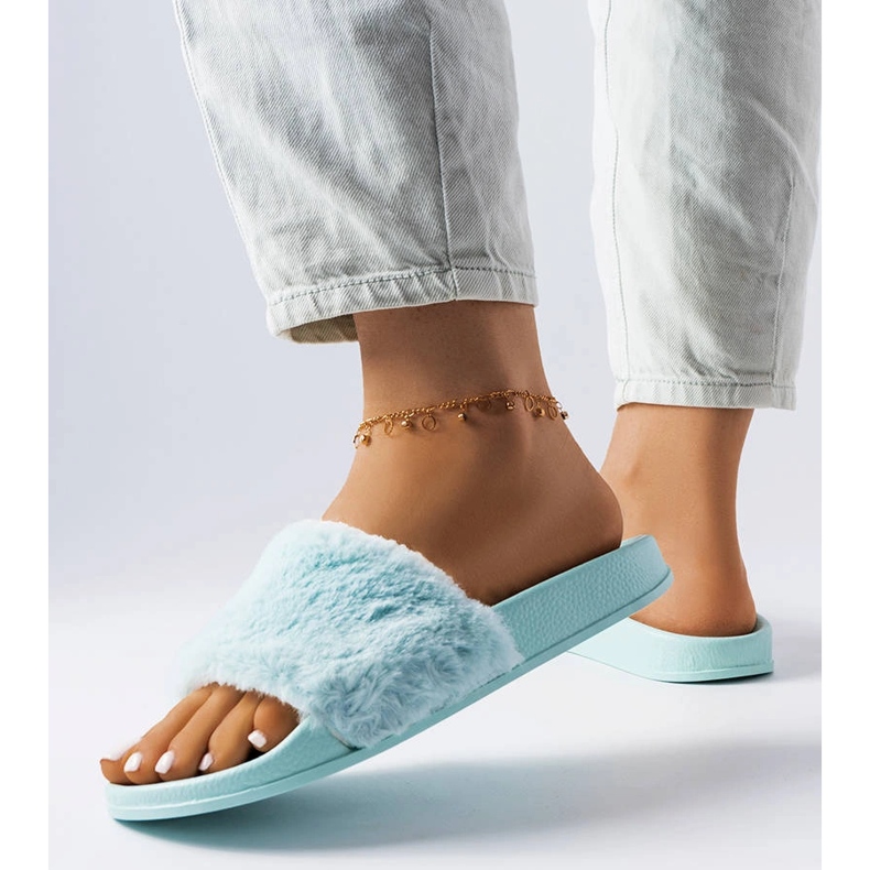 Tobogane albastre cu blana de la Raffaele albastru 1