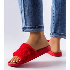 Tobogane roșii cu blană de la Raffaele roșu 1