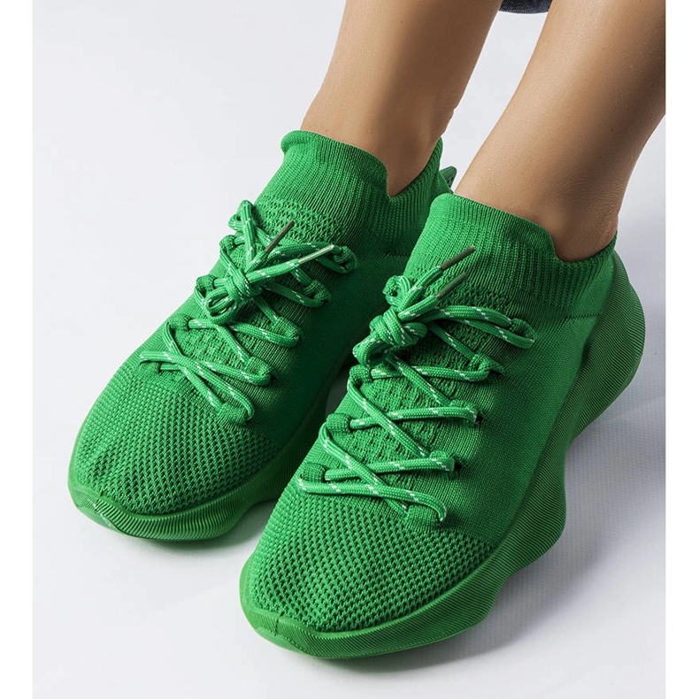 Adidași din material verde 1