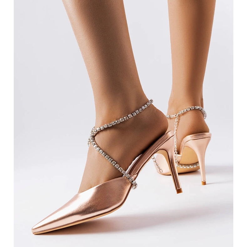 Glisoare aurii cu toc de scurgere de aur 1