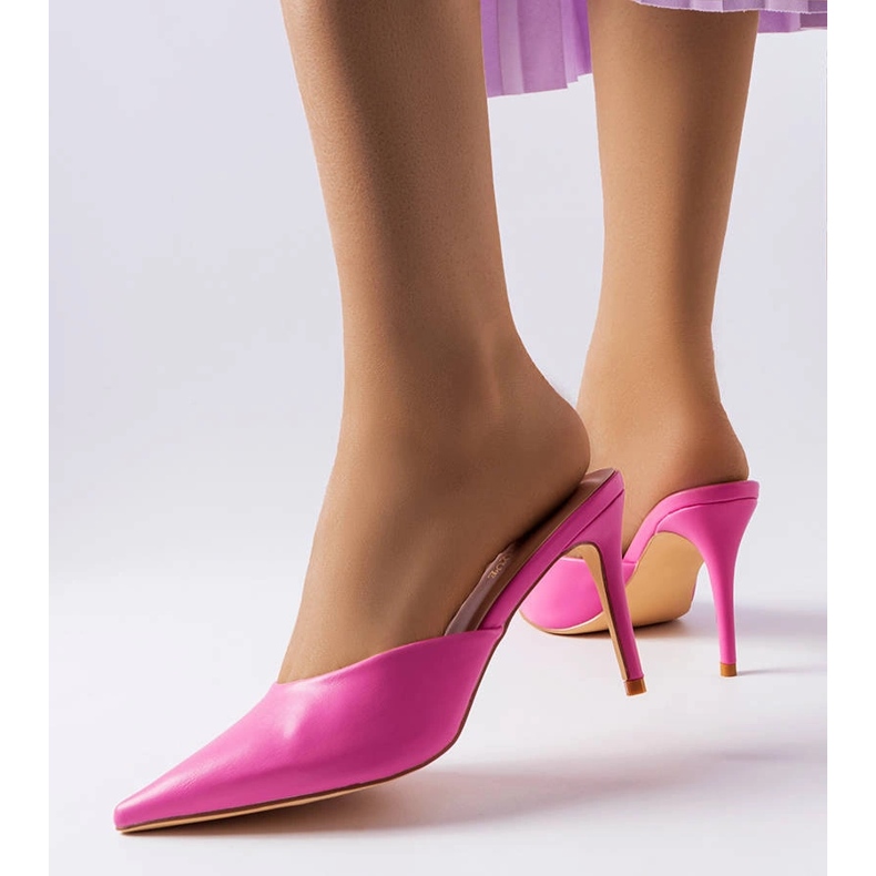 Sandale cu toc Roz Drainer 1