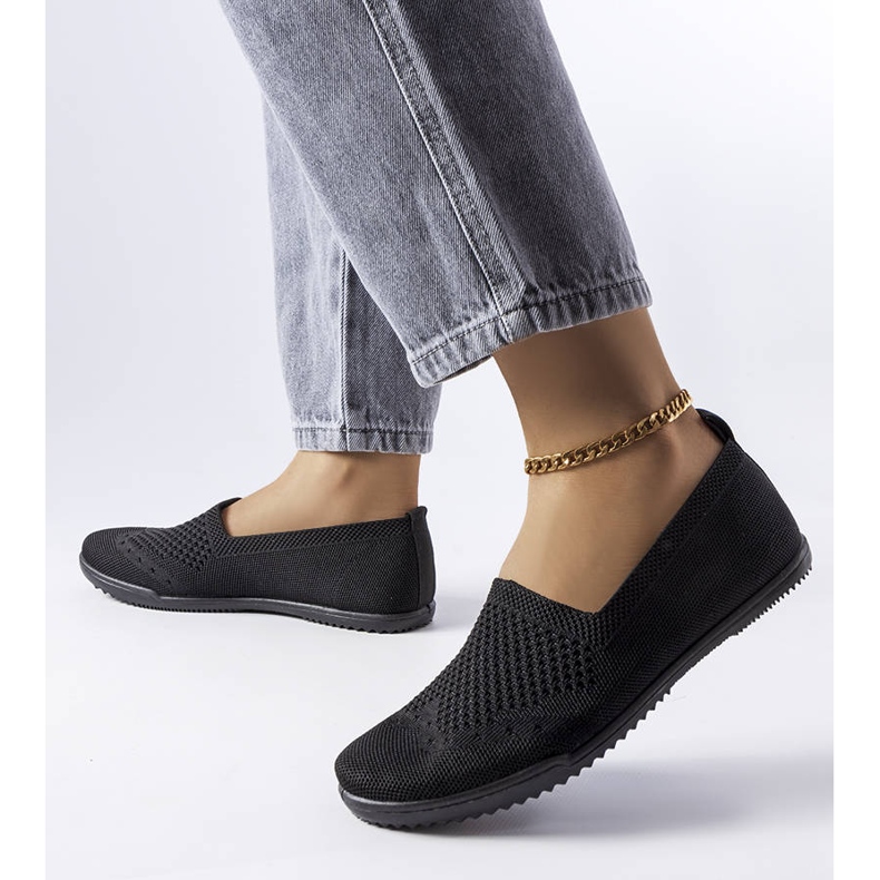 Tenisi negri slip-on de la Mazuret negru 1