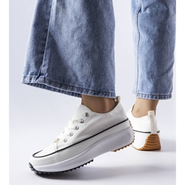 Tenisi sport albi pe platforma McKeylor 1 Tenisi sport albi pe platforma McKeylor 1