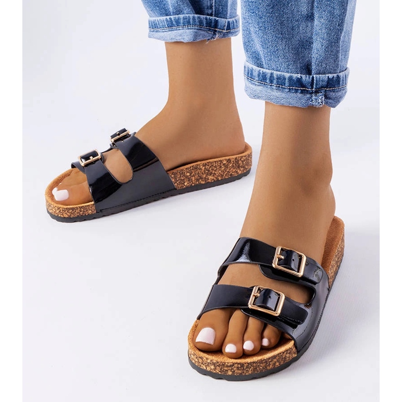 Tobogane negre cu talpa de pluta de la Cincinna negru 1