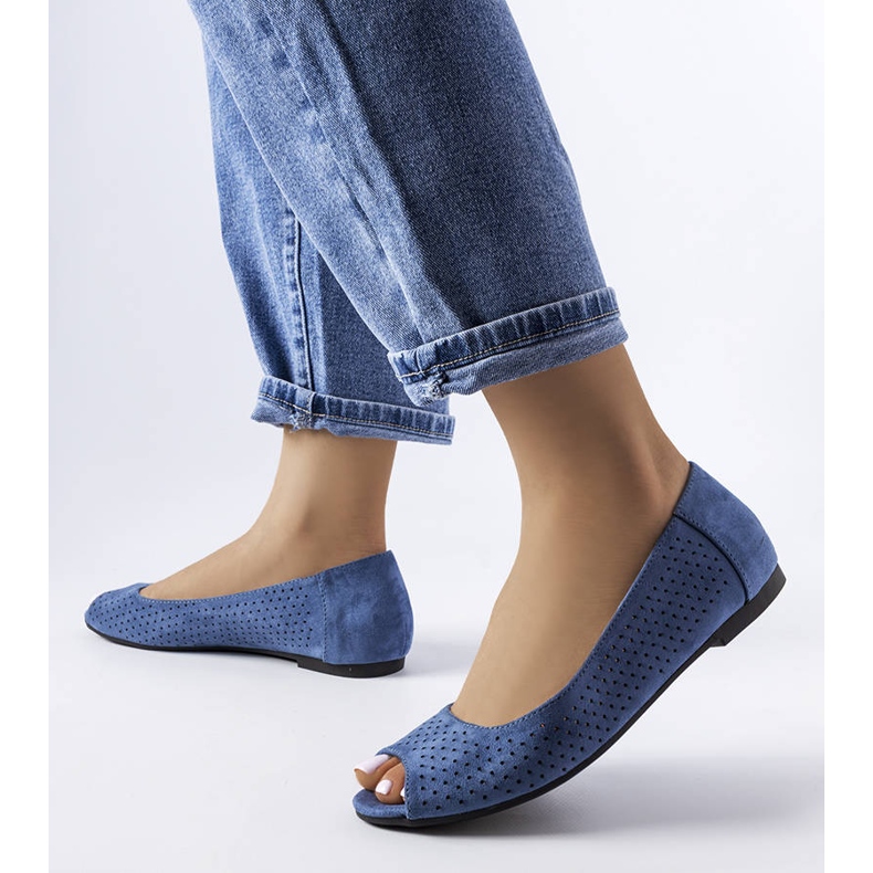 Balerini ajurati bleumarin de la Agate albastru 1