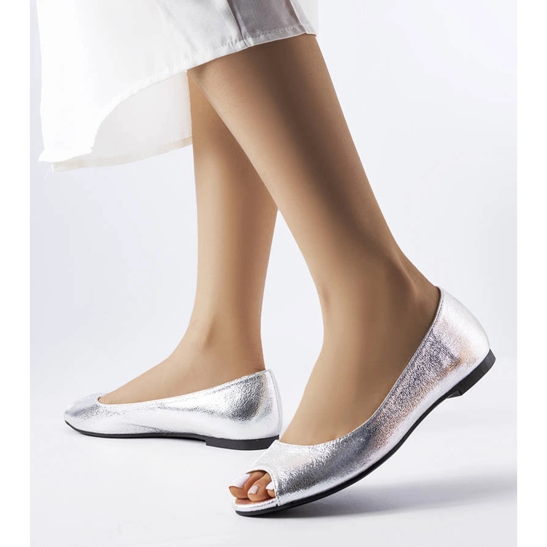 Balerini argintii metalizat de la Trieux 1