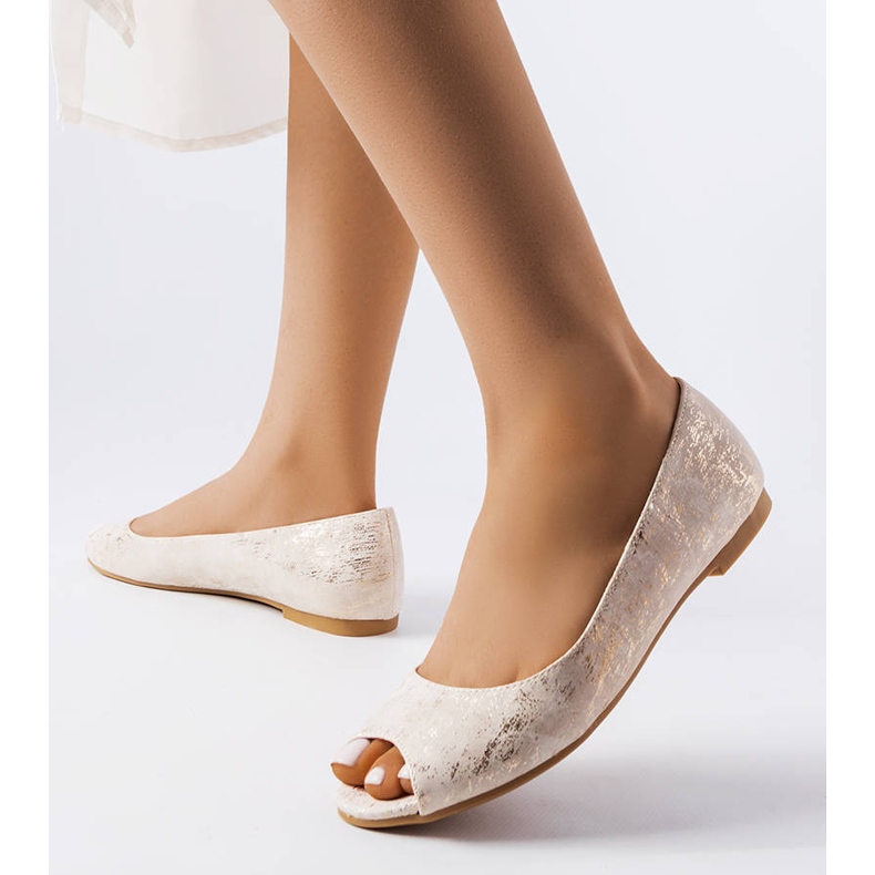 Balerini aurii cu vârf deschis de la Lesage de aur 1