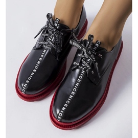 Brogues negri cu talpă contrastantă de la Hanifan negru 1 Brogues negri cu talpă contrastantă de la Hanifan negru 1