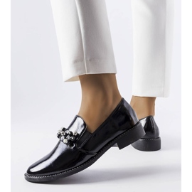 BM Pantofi lacuiti negri cu cristale de la Bonne negru 1