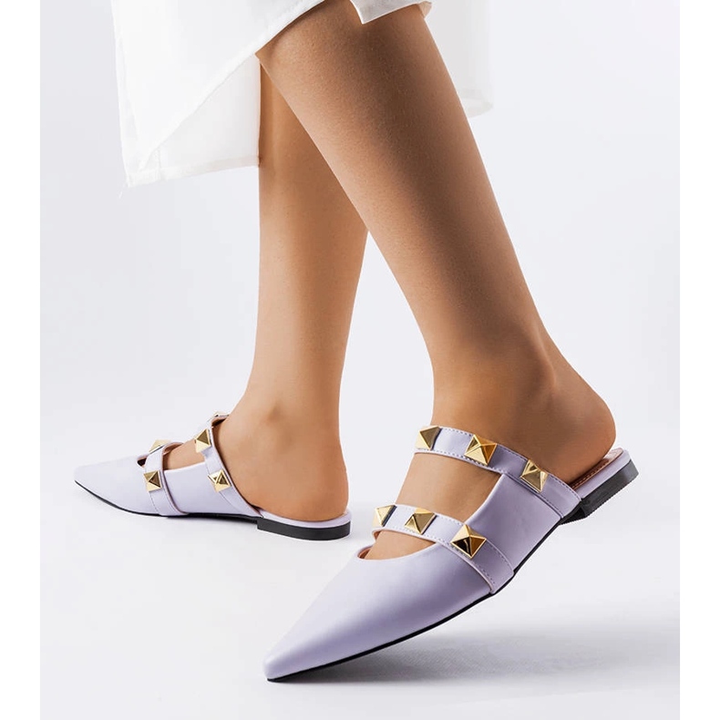 Sandale mov cu împânzire de la Ruckman violet 1