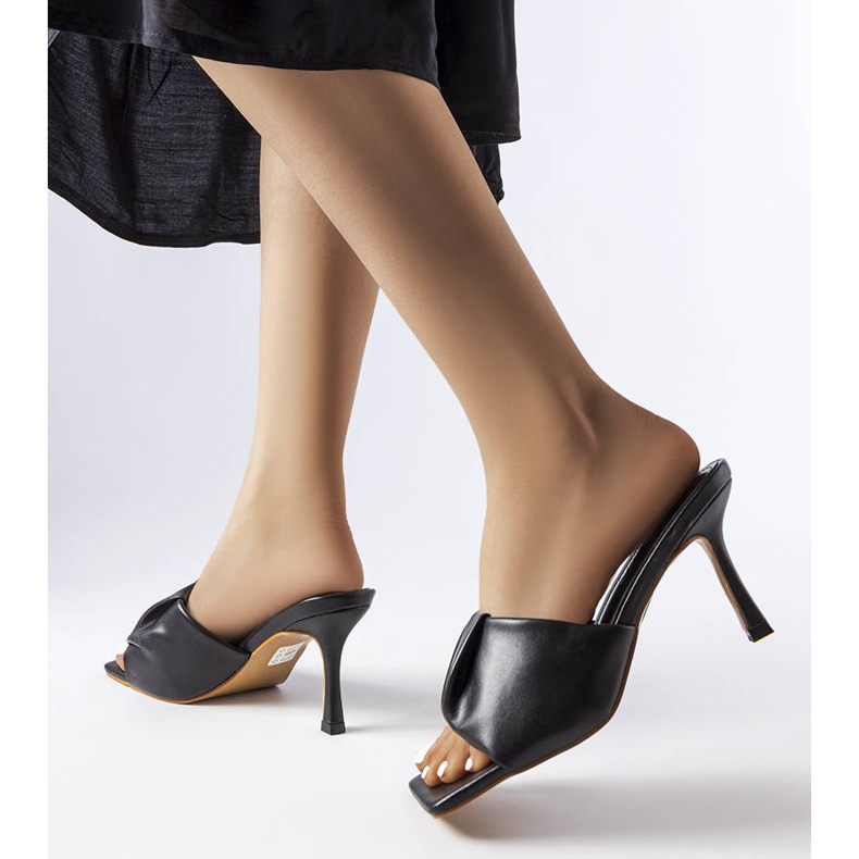 Flip-flops eleganti negri pe acul Birch negru 1