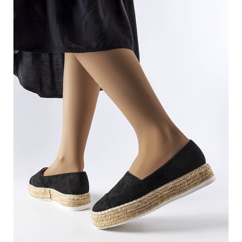 Espadrile cu platformă negre de la Beaudry negru 1