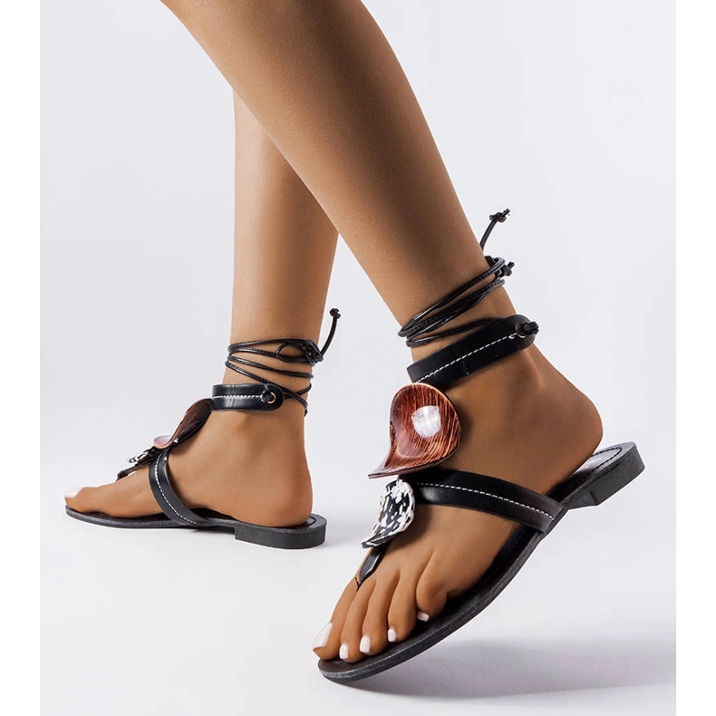 Sandale decorative negre Moines negru 1