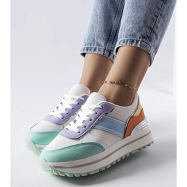 Adidasi verzi cu inserții cu sclipici de la Lang verde 1 Adidasi verzi cu inserții cu sclipici de la Lang verde 1