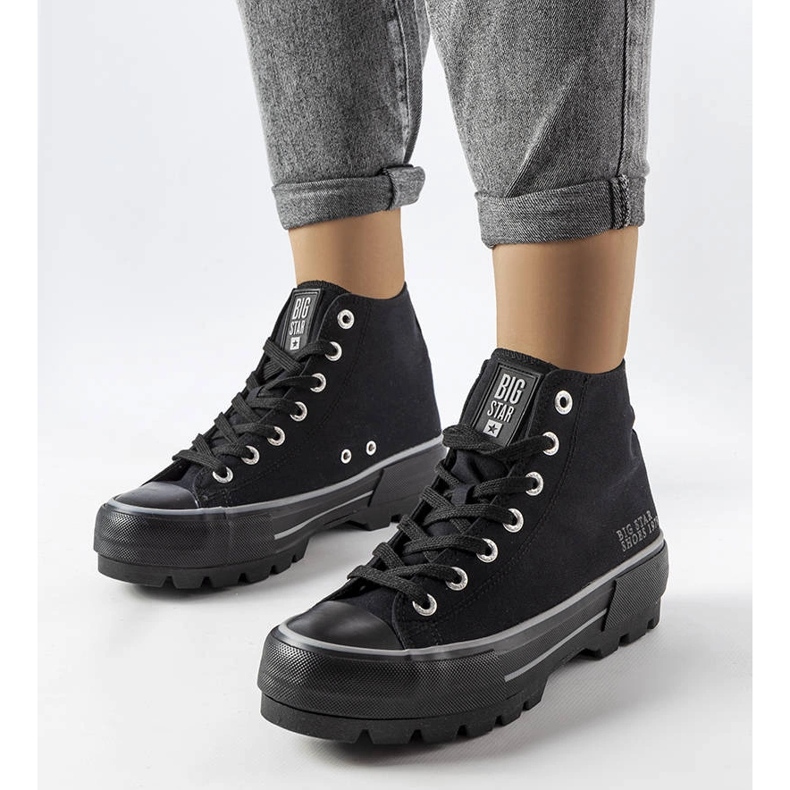 Botine negre Big Star LL274155 negru 1