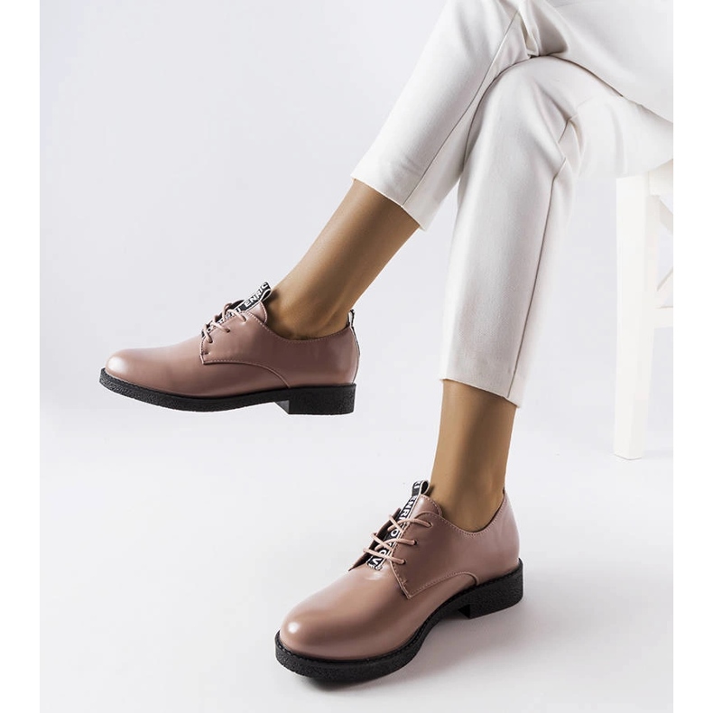 Pantofi roz Edmonton cu șireturi 1 Pantofi roz Edmonton cu șireturi 1