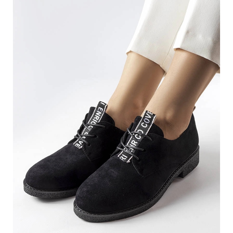 Pantofi de piele intoarsa neagra de la Sunderland negru 1