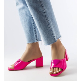 Glisoare pentru stâlpi de ramură lăcuite în roz 1