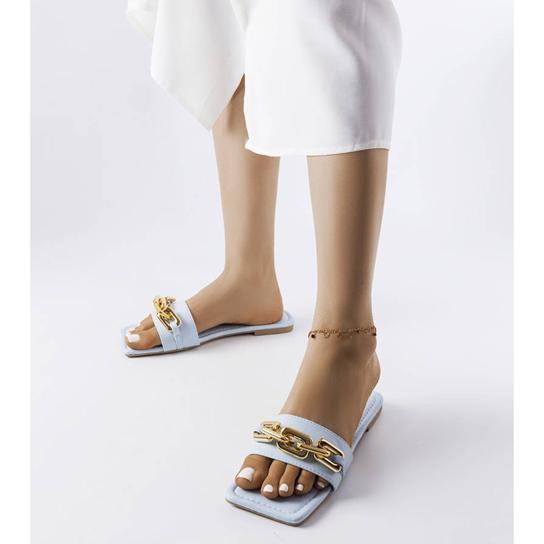 Sandale Cherell cu lanț albastru 1