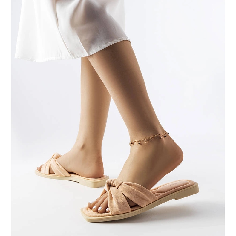 Inna Papuci roz din piele de căprioară ecologică de la Pride 1