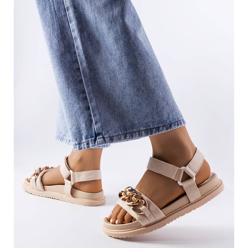 Sandale sport bej cu lant de la Machesney 1