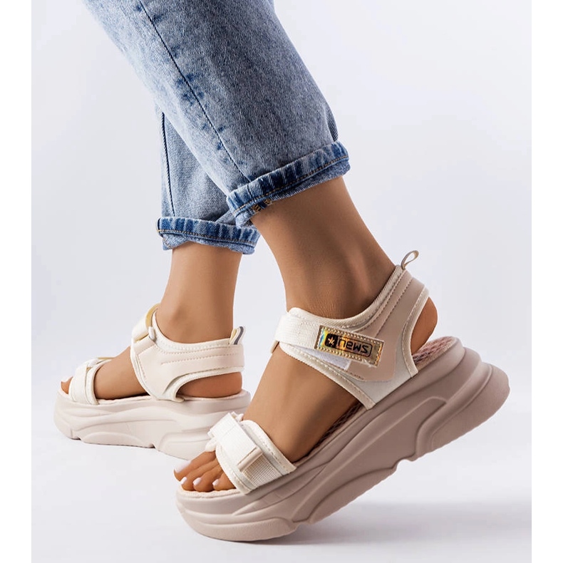 News Sandale cu platformă sport bej de la Tampa 1