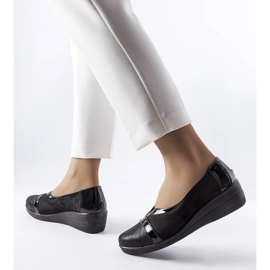 Pantofi negri cu pană de la Sundown negru 1