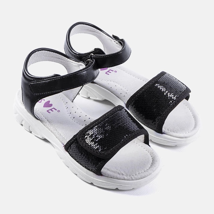 Sandale negre pentru copii de la Grenier negru 1