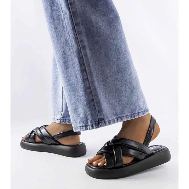 Sandale cu platformă Primeau negre negru 1