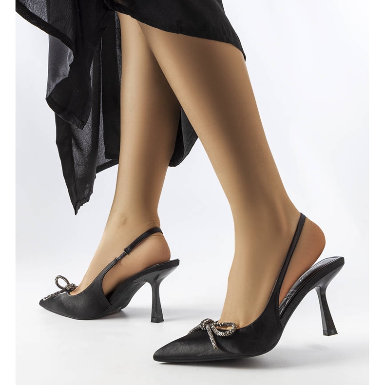 Tocuri negre cu fundă Wildrose negru 2