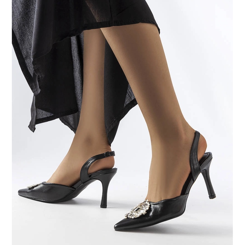 Pompe Moïse cu strasuri negre negru 1