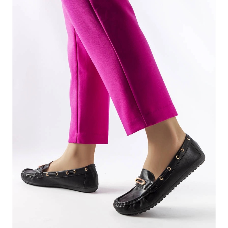 Mocasini negri decorati cu aplicatia Seattle negru 1