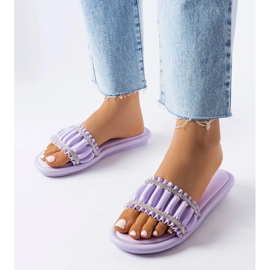 Sandale mov cu zirconiu cubic de la Anapor violet 1 Sandale mov cu zirconiu cubic de la Anapor violet 1