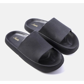 Papuci bărbați Huon negri negru 1