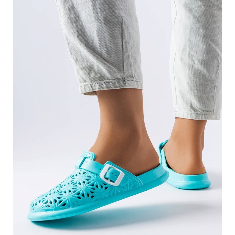 Tobogane albastre din cauciuc ajurate de la Peverell albastru 1