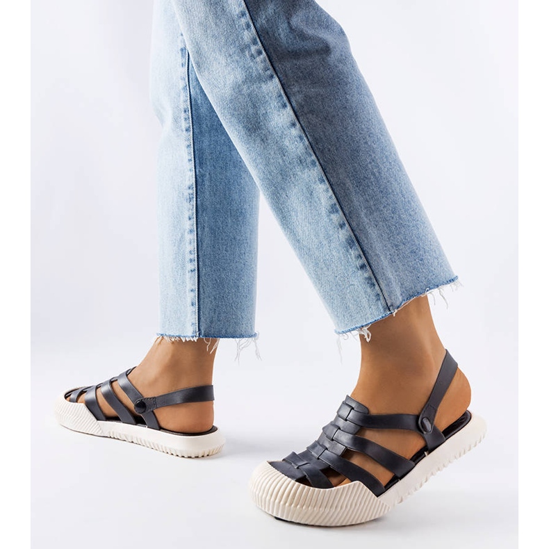 Sandale Canton din cauciuc negru 1