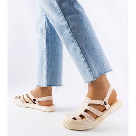 Sandale de cauciuc bej Canton 1