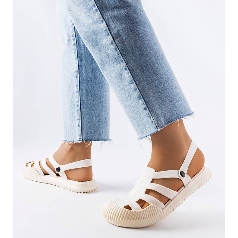 Sandale Canton din cauciuc alb 1