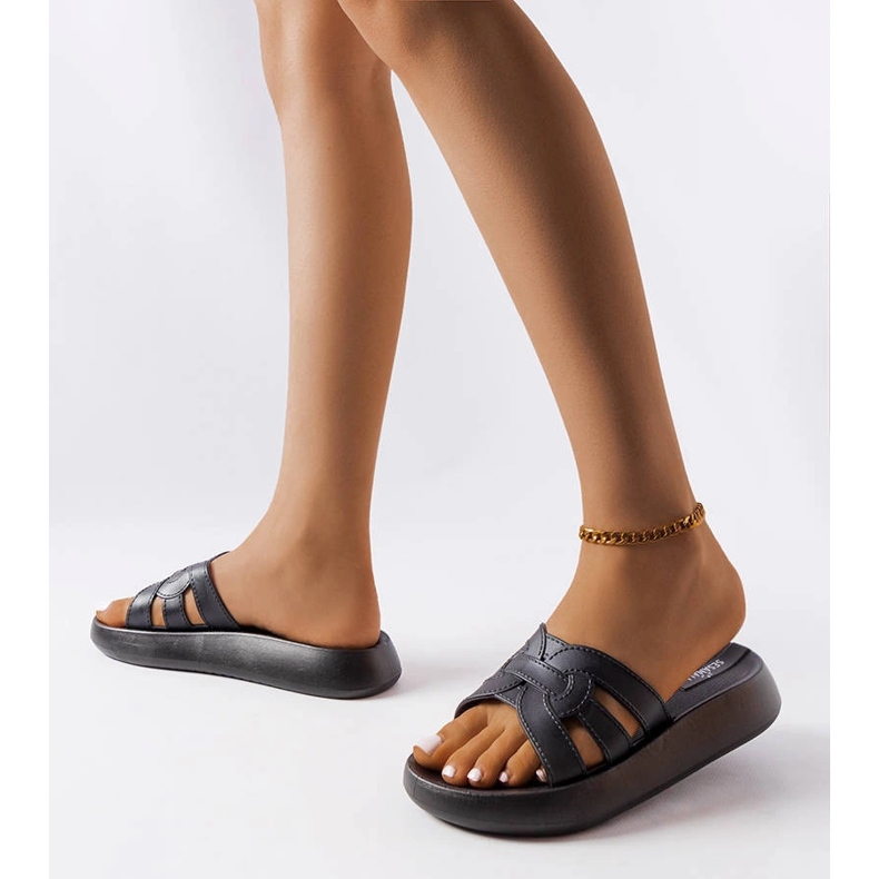 Tobogane de cauciuc negru Coudert 2