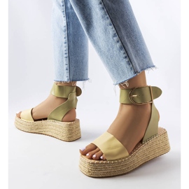 Espadrile cu platformă Whitewater în verde 1