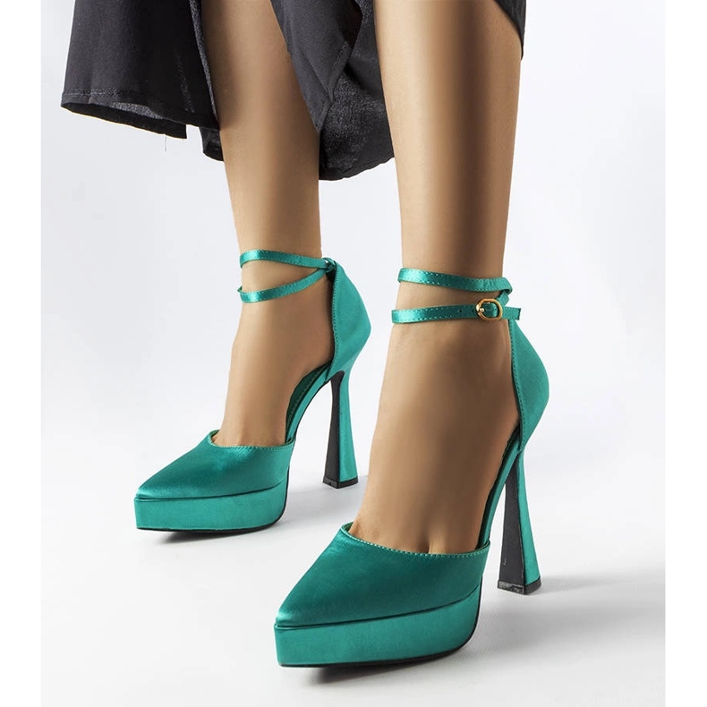 Pompe cu toc înalt, verzi Dallas verde 1