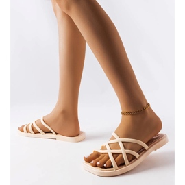 Sandale din cauciuc bej Pearlman 1 Sandale din cauciuc bej Pearlman 1