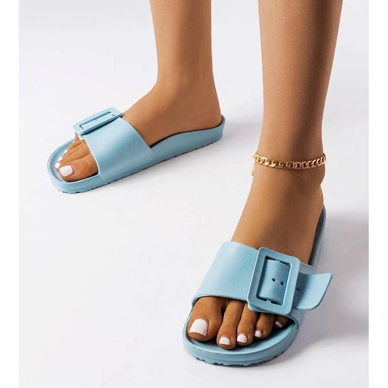 Glisoare de cauciuc albastru cu cataramă de la Nelm 1