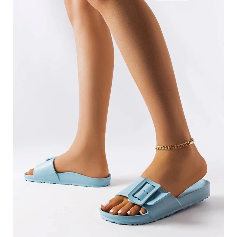 Glisoare de cauciuc albastru cu cataramă de la Nelm 2